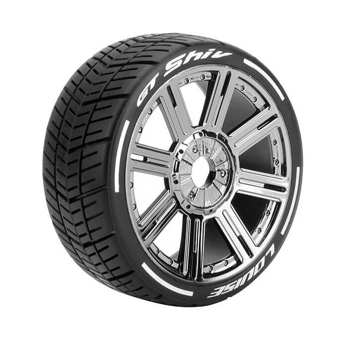 Louise RC GT-Shiv 1:8 Fr/Rr Soft Hex 17mm Spoke Black Chrome (L-T3284SBC) Louise RC GT-Shiv 1:8 Fr/Rr Soft Hex 17mm Spoke Black Chrome (L-T3284SBC)
