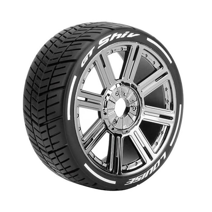 Louise RC GT-Shiv 1:8 Fr/Rr Super Soft Hex 17mm Spoke Black Chrome (L-T3284VBC) Louise RC GT-Shiv 1:8 Fr/Rr Super Soft Hex 17mm Spoke Black Chrome (L-T3284VBC)