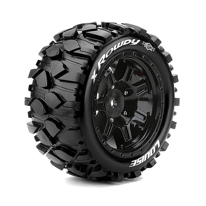 Louise RC X-Rowdy Black Xmaxx Mounted 24mm Hex (L-T3351B) Louise RC X-Rowdy Black Xmaxx Mounted 24mm Hex (L-T3351B)