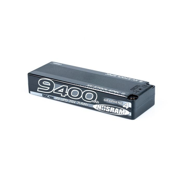 Nosram LiPo 9400mAh Graph4 HV Stock 7.6v (NR999654) Nosram LiPo 9400mAh Graph4 HV Stock 7.6v (NR999654)