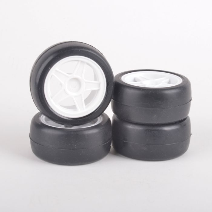 Rush Mini Tyres 40 Round Pre-Glued 4pcs (RU0488) Rush Mini Tyres 40 Round Pre-Glued 4pcs (RU0488)