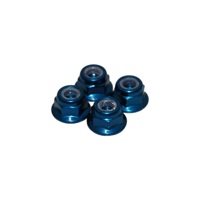 Schumacher M4 Nyloc Wheel Nut - Blue Alloy (pk4) Schumacher M4 Nyloc Wheel Nut - Blue Alloy (pk4)