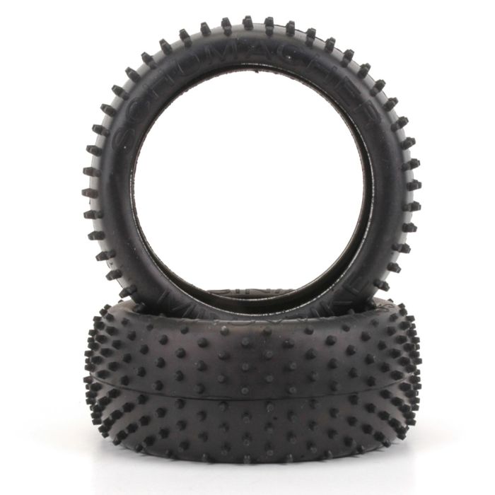 Schumacher Mini Spike 1/8th Tyre - Yellow (pr) Schumacher Mini Spike 1/8th Tyre - Yellow (pr)