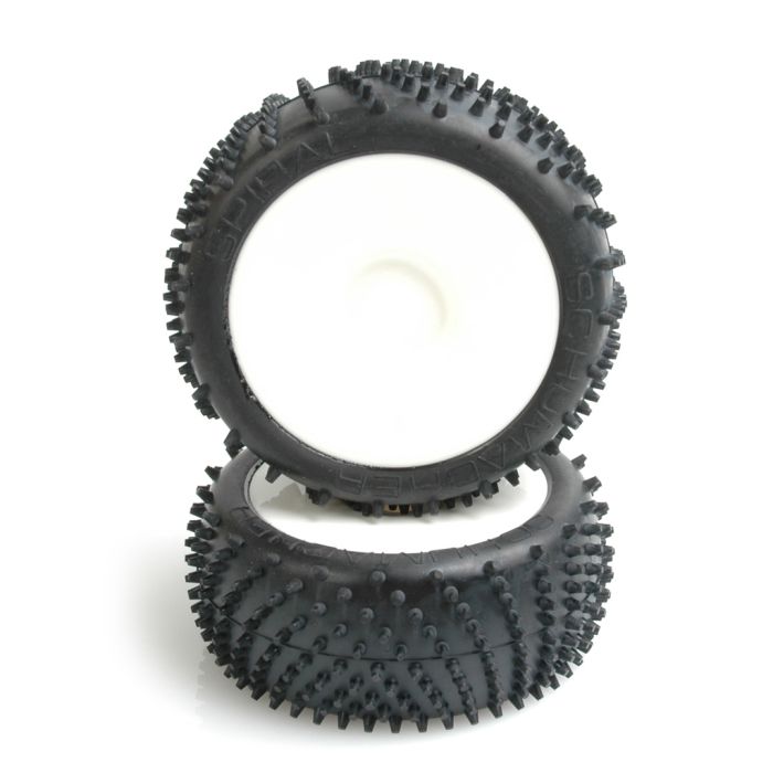 Schumacher SPIRAL 1/8th Pre-Glued - Silver (pr) Schumacher SPIRAL 1/8th Pre-Glued - Silver (pr)