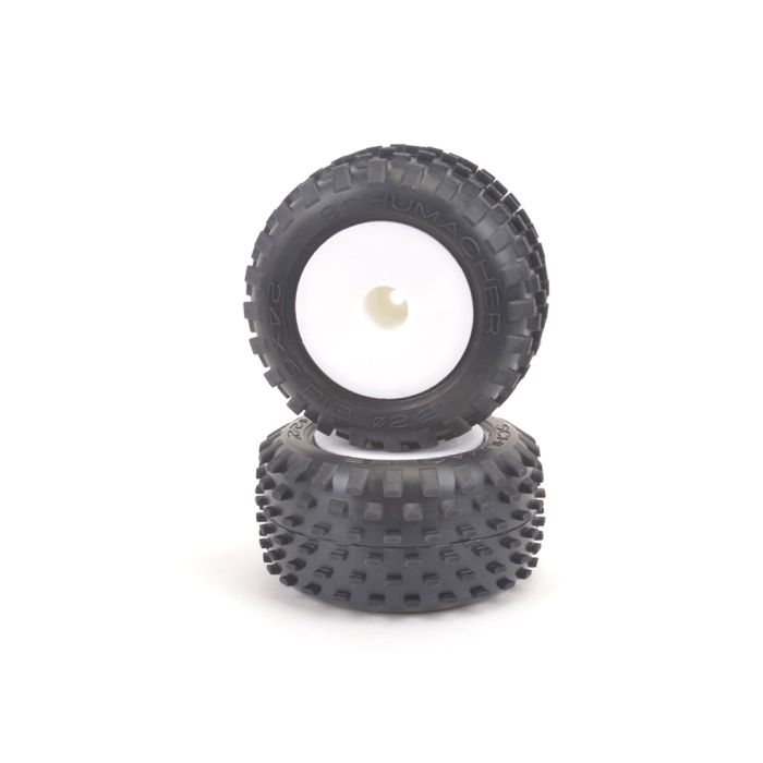 Schumacher Stagger Rib-Yell-Truck Tyre - Pre-Glued pr Schumacher Stagger Rib-Yell-Truck Tyre - Pre-Glued pr