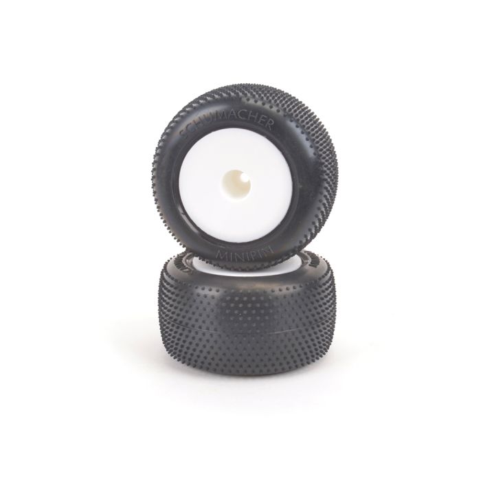 Schumacher Mini Spike-Silver-Truck Tyre - Pre-Glued pr Schumacher Mini Spike-Silver-Truck Tyre - Pre-Glued pr
