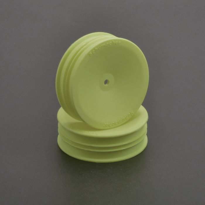 Schumacher Wheel Front Slim 2WD - Neon Yellow v2 - pr Schumacher Wheel Front Slim 2WD - Neon Yellow v2 - pr