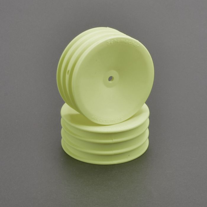 Schumacher Wheel Front Med 2WD - Neon Yellow v2 - pr Schumacher Wheel Front Med 2WD - Neon Yellow v2 - pr