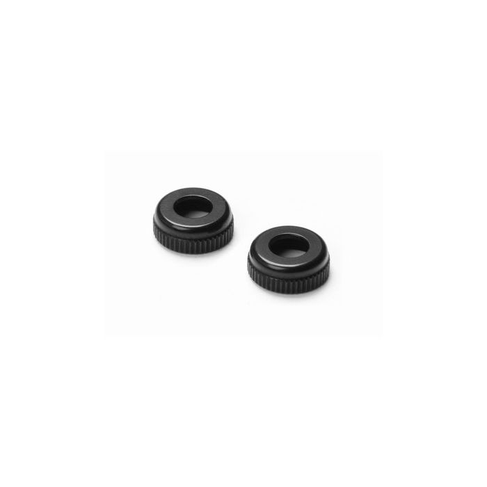 Xray Alu Cap For Xray Shock Body #308322 - Black (2) (XR308327-K) Xray Alu Cap For Xray Shock Body #308322 - Black (2) (XR308327-K)