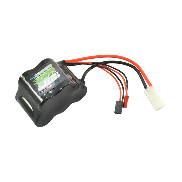 Voltz 3000mAh 6.0V Receiver Sub-C Pack Hump Battery W/BEC/JR Plug (VZ0130)