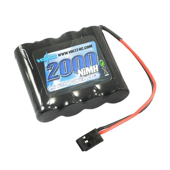 Voltz RX 4.8V 2000mAh NiMH Straight Battery Pack W/Connector (VZ0150) Voltz RX 4.8V 2000mAh NiMH Straight Battery Pack W/Connector (VZ0150)