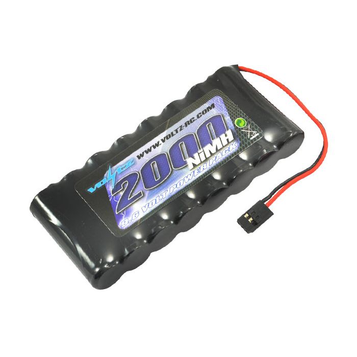 Voltz TX 9.6V 2000mAh NiMH Flat Battery Pack W/Connector (VZ0180) Voltz TX 9.6V 2000mAh NiMH Flat Battery Pack W/Connector (VZ0180)