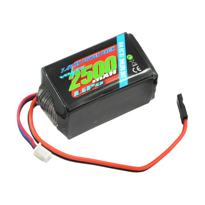 Voltz 2500mAh 2S 7.4V RX LiPO Hump Battery Pack (VZ0271) Voltz 2500mAh 2S 7.4V RX LiPO Hump Battery Pack (VZ0271)