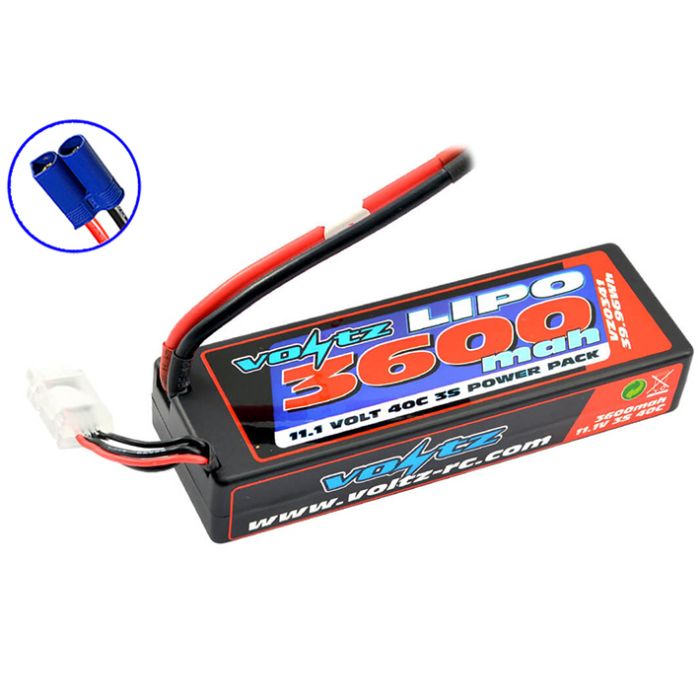Voltz 3600mAh Hardcase 3S 11.1V 40C LiPO Stick Low Pro (2S Size) (VZ0341EC5) Voltz 3600mAh Hardcase 3S 11.1V 40C LiPO Stick Low Pro (2S Size) (VZ0341EC5)