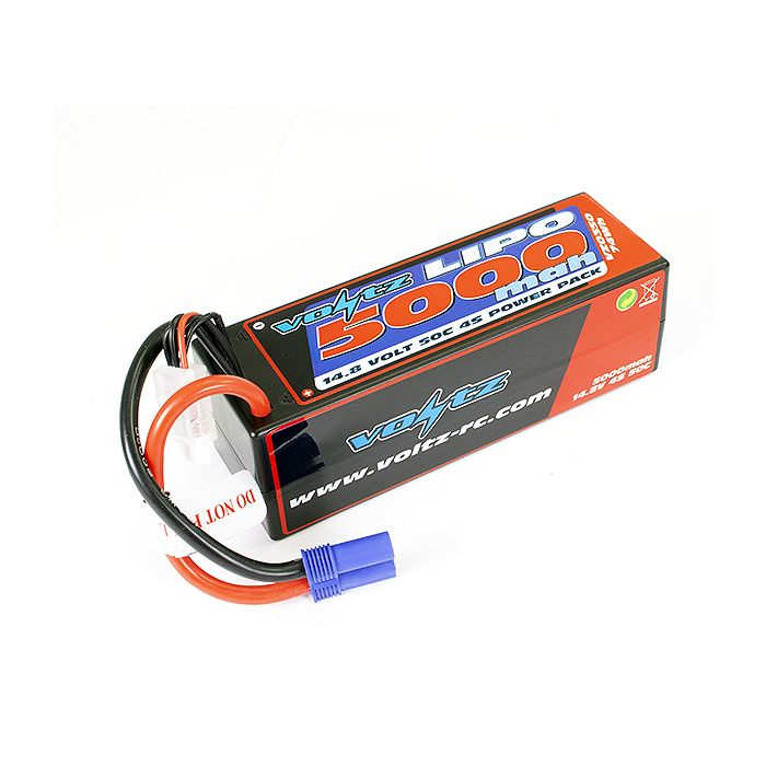 Voltz 5000mAh Hard Case 14.8V 50C LiPO Stick Pack EC5 (VZ0350EC5) Voltz 5000mAh Hard Case 14.8V 50C LiPO Stick Pack EC5 (VZ0350EC5)