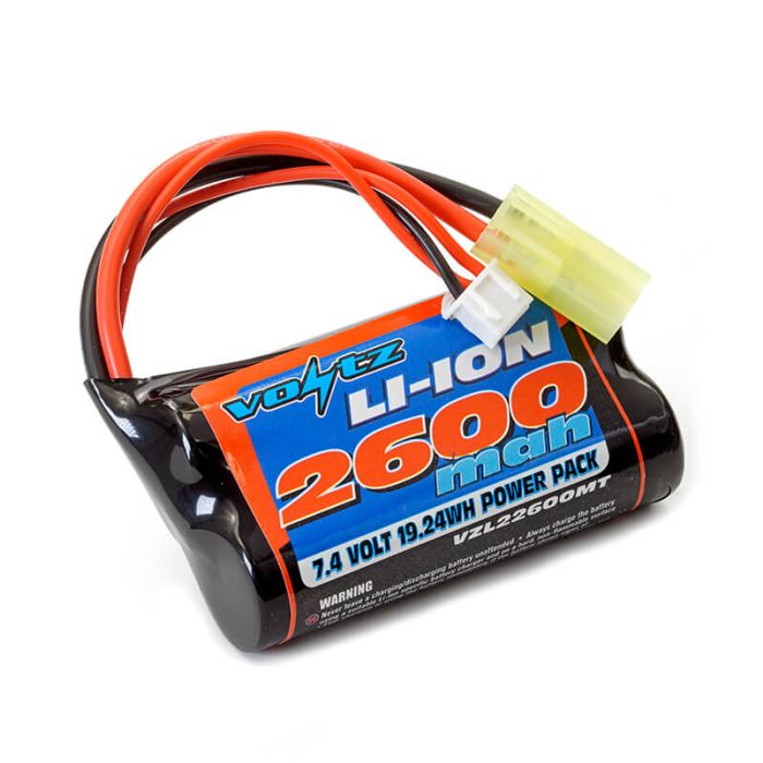 Voltz Li-Ion 7.4V 2600Mah Battery With Mini Tamiya Plug (VZL22600MT)