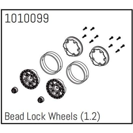 Absima 1.2" Beadlock Wheels - PRO Crawler 1:18 (4) Absima 1.2" Beadlock Wheels - PRO Crawler 1:18 (4)