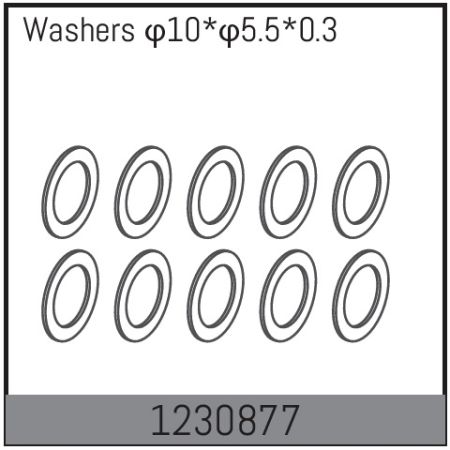 Absima 10*5.5*0.3 Washers (10)  (AB1230877)