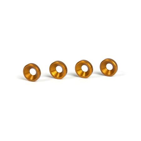 Xray Alu Countersunk Shim - Orange (4) (XR301159-O) Xray Alu Countersunk Shim - Orange (4) (XR301159-O)