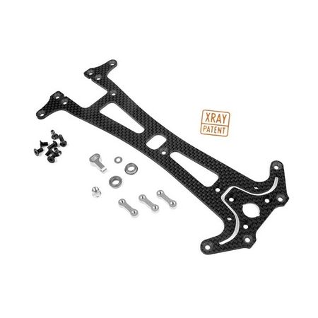 Xray Adjustable Upper Deck T1Fk'05 - 2.5 mm Graphite (XR301175)