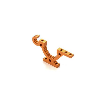 Xray T4 Alu Lower Adj. Bulkhead - Front R / Rear L - Orange --- Replaced With #302762-O (XR302760-O)