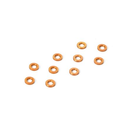 Xray Alu Shim 3X6X0.5mm - Orange (10) (XR303121-O)