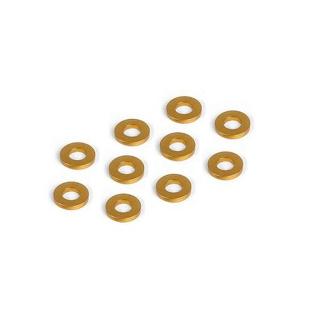 Xray Alu Shim 3X6X1.0mm - Orange (10) (XR303122-O)