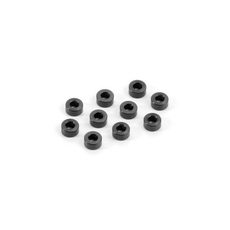 Xray Alu Shim 3X6X3.0mm - Black (10) (XR303125-K)