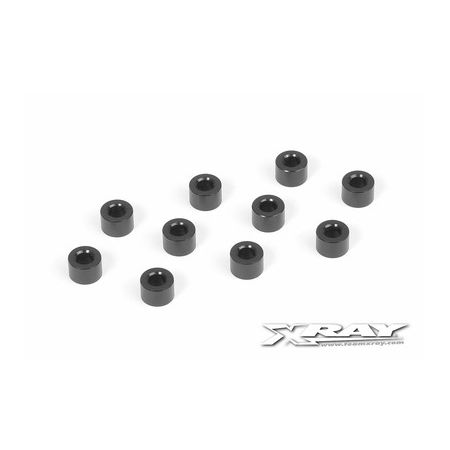 Xray Alu Shim 3X6X4.0mm - Black (10) (XR303127-K)