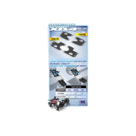 Xray Graphite Rear Lower Arm Plate 1.6mm (L+R) (XR363190)