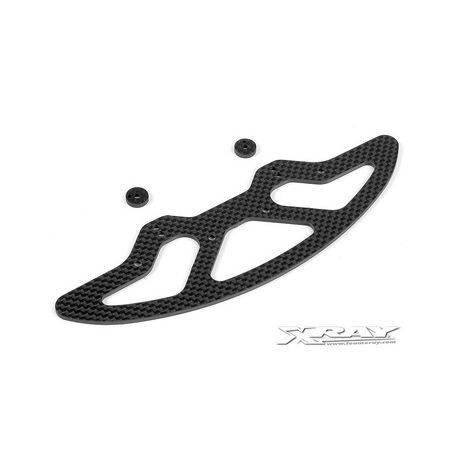 Xray X10 Graphite 2.5mm Front Bumper & Shims - V2 (XR371040)