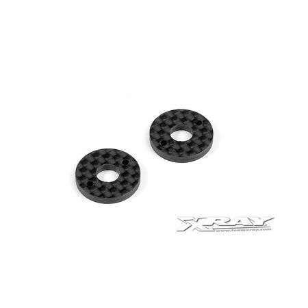 Xray X10 Graphite 2.5mm Shim For 6mm Body Post (2) (XR371349)
