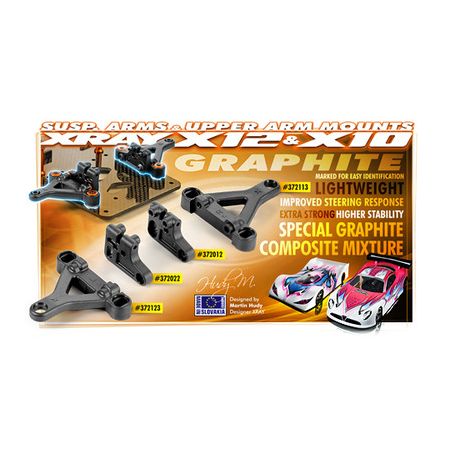 Xray Composite Suspension Arm - Front Lower - Right - Graphite (XR372113) Xray Composite Suspension Arm - Front Lower - Right - Graphite (XR372113)