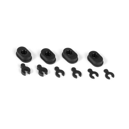 Xray Composite Eccentric Bushings + Caster Clips (2) (XR372315) Xray Composite Eccentric Bushings + Caster Clips (2) (XR372315)