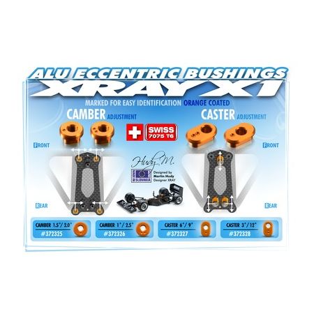 Xray X1 Alu 1 Dot Bushing - Camber 1-2.5 (2) (XR372326) Xray X1 Alu 1 Dot Bushing - Camber 1-2.5 (2) (XR372326)