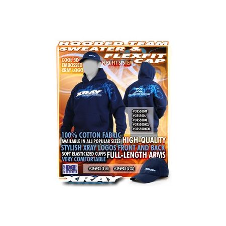 Xray Xray Sweater Hooded - Blue (Xxl) (XR395500XXL) Xray Xray Sweater Hooded - Blue (Xxl) (XR395500XXL)