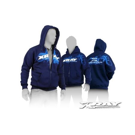 Xray Xray Sweater Hooded With Zipper - Blue (Xxl) (XR395600XXL) Xray Xray Sweater Hooded With Zipper - Blue (Xxl) (XR395600XXL)