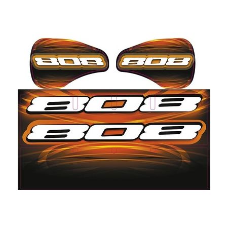 Xray Xray XB808 Wing Sticker - Die-Cut - Black (XR397357)