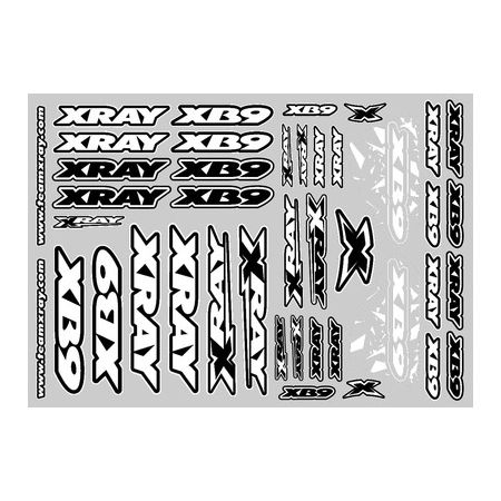 Xray Xray XB9 Sticker For Body - White (XR397358)