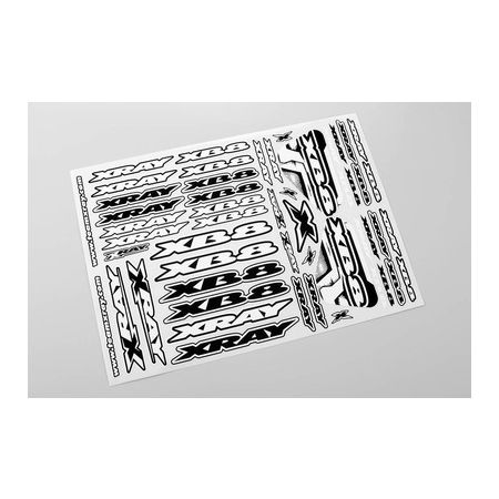 Xray Xray XB8 Sticker For Body - White (XR397359)