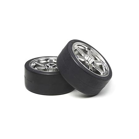 Tamiya 6-S Wheel W Drift Tyre X 2 26mm + 2 Tamiya 6-S Wheel W Drift Tyre X 2 26mm + 2