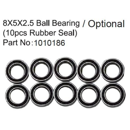Absima 8X5X2.5 Ball Bearing ( 10pcs Rubber Seal ) Absima 8X5X2.5 Ball Bearing ( 10pcs Rubber Seal )