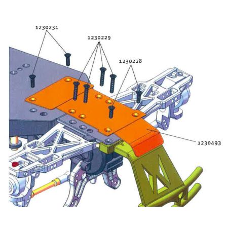 Absima Alu. protection plate for Truggy AT2.4/3.4 and Truck AMT2.4/3.4 Absima Alu. protection plate for Truggy AT2.4/3.4 and Truck AMT2.4/3.4