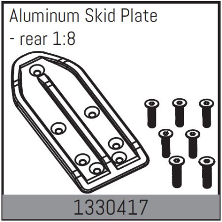 Absima Aluminum Skid Plate - rear 1:8 Absima Aluminum Skid Plate - rear 1:8