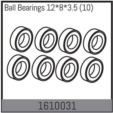 Absima Ball Bearings 12*8*3.5 (10) (AB1610031) Absima Ball Bearings 12*8*3.5 (10) (AB1610031)
