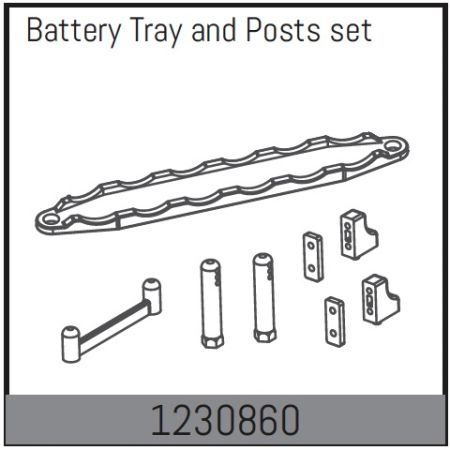 Absima Battery Tray And Posts (AB1230860) Absima Battery Tray And Posts (AB1230860)