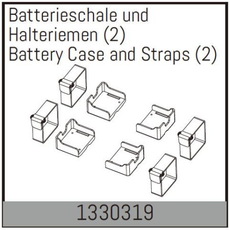 Absima Battery Case and Straps (2)