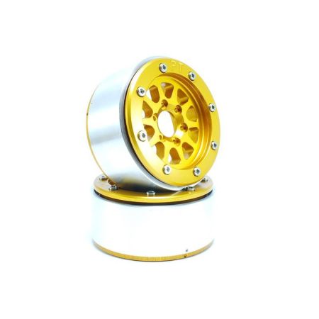 Metsafil Beadlock Wheels GEAR Gold/Gold 1.9 (2) w/o Hub (MT5030GOGO) Metsafil Beadlock Wheels GEAR Gold/Gold 1.9 (2) w/o Hub (MT5030GOGO)