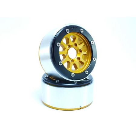 Metsafil Beadlock Wheels GEAR Gold/Black 1.9 (2) w/o Hub (MT5030GOB) Metsafil Beadlock Wheels GEAR Gold/Black 1.9 (2) w/o Hub (MT5030GOB)