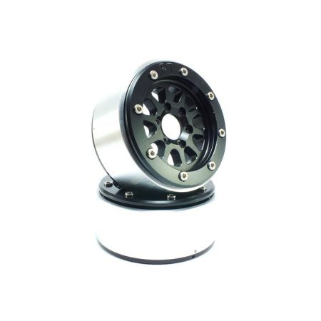 Metsafil Beadlock Wheels GEAR Black/Black 1.9 (2) w/o Hub (MT5030BB) Metsafil Beadlock Wheels GEAR Black/Black 1.9 (2) w/o Hub (MT5030BB)